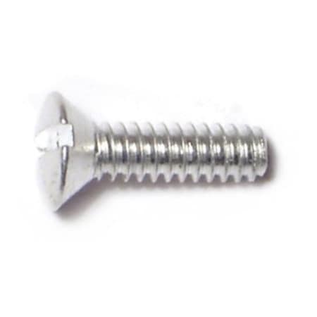 Midwest Fastener #6-32 x 1/2 in Slotted Oval Machine Screw, Plain Aluminum, 40 PK 61612